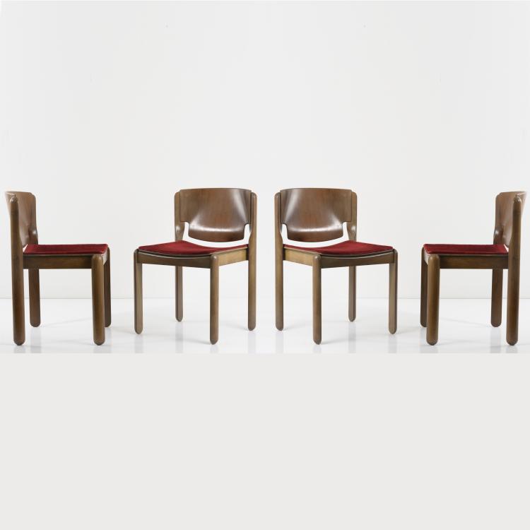 Hauptbild zu Objekt, Vier St&uuml;hle '122', 1967, Achille Castiglioni, Cassina, Mailand, 158A 171