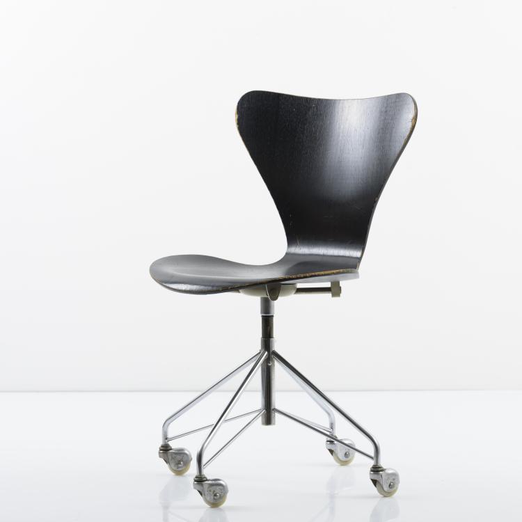 Hauptbild zu Objekt, '3117' desk chair, 1955, Arne Jacobsen, Hansen, Fritz, Aller&oslash;d, 157B 296