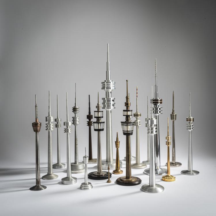 Hauptbild zu Objekt, 20 TV tower models 'Munich' et al., 1960-2000s, Deutschland, et al., 157B 403