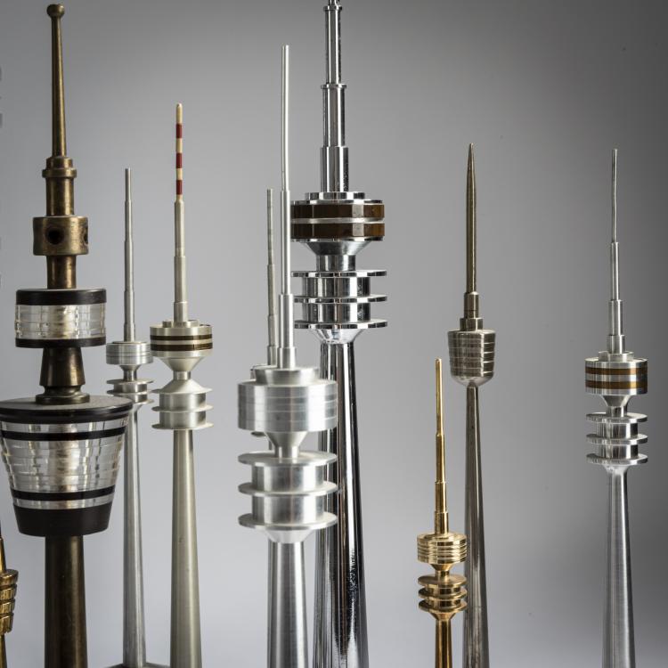 Bild 2 zu Objekt, 20 TV tower models 'Munich' et al., 1960-2000s, Deutschland, et al., 157B 403