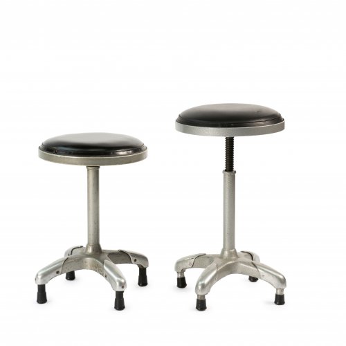 2 desk stools, 1940/50s