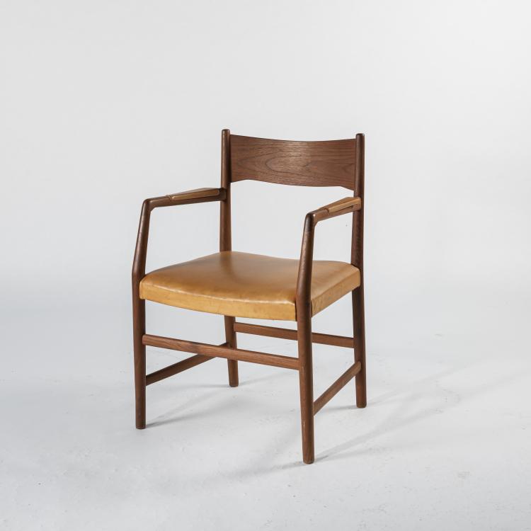 Hauptbild zu Objekt, 'Rathaus'-Stuhl, um 1937, Hans J. Wegner, Planm&ouml;bler, Aarhus, 158B 370