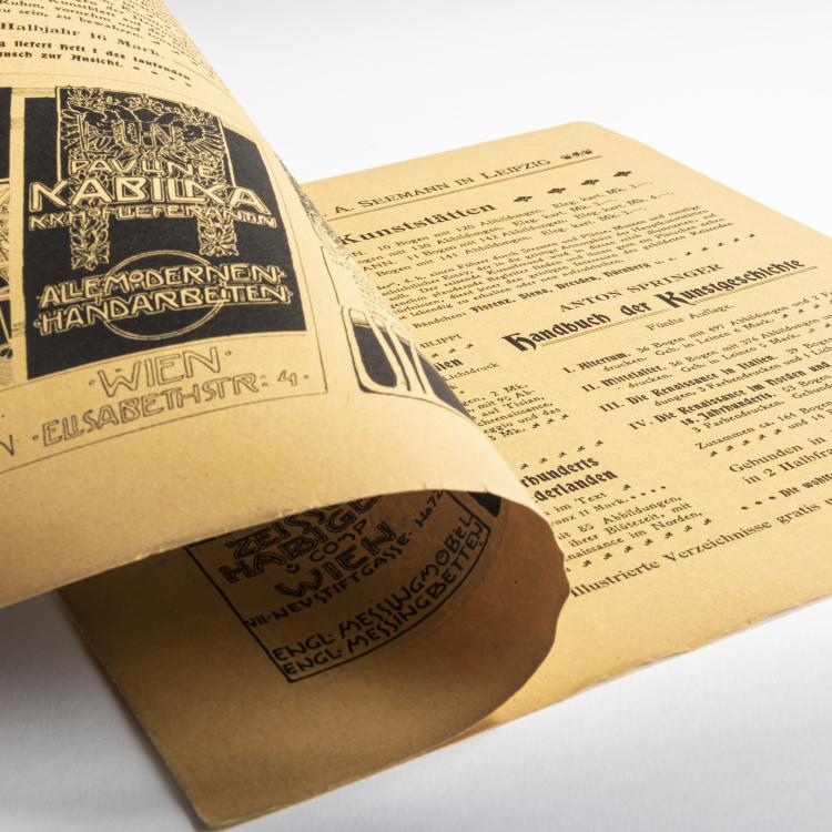 Bild 1 zu Objekt, Advertisment for 'Ver Sacrum', Koloman Moser, Breitkopf & H&auml;rtel, 159C 672