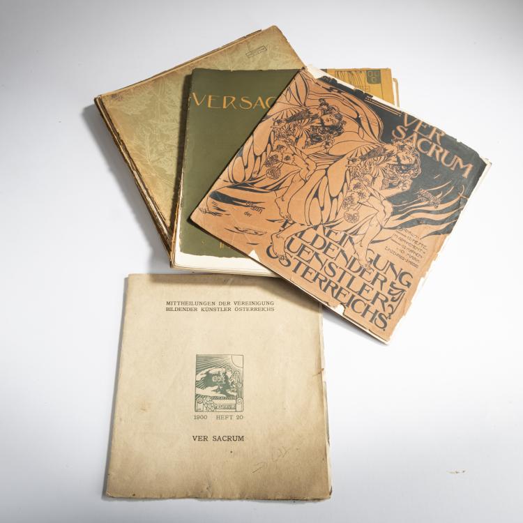 Hauptbild zu Objekt, 'Ver Sacrum', 14 issues and the special issue 'Mittheilungen', 1989-1900, Koloman Moser, 160A 48