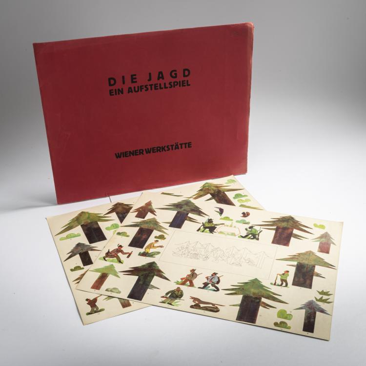 Hauptbild zu Objekt, 'Die Jagd - ein Aufstellspiel', c. 1918, Dagobert Peche, Wiener Werkst&auml;tte, 160A 59