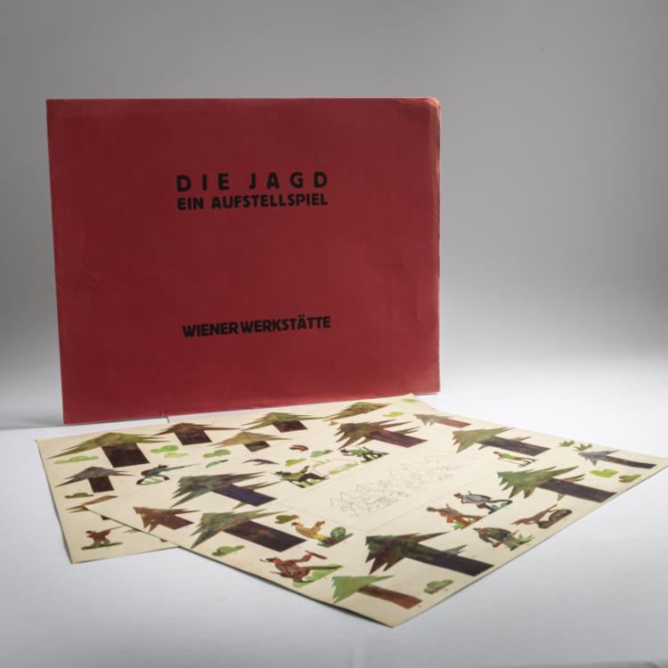 Bild 1 zu Objekt, 'Die Jagd - ein Aufstellspiel', c. 1918, Dagobert Peche, Wiener Werkst&auml;tte, 160A 59