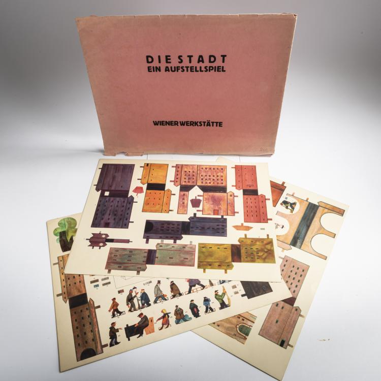 Bild 1 zu Objekt, 'Die Stadt - ein Aufstellspiel', um 1918, Dagobert Peche, Wiener Werkst&auml;tte, 160A 60