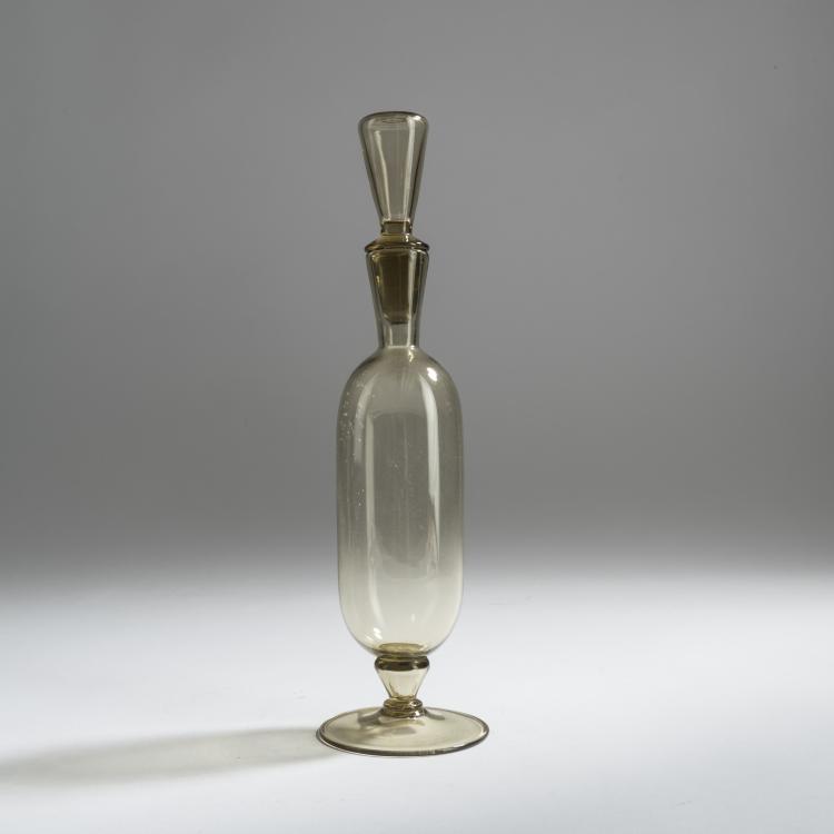 Hauptbild zu Objekt, Bottle with stopper 'Transparenti', c. 1932, Vittorio Zecchin, A.Ve.M., Murano, 158C 773
