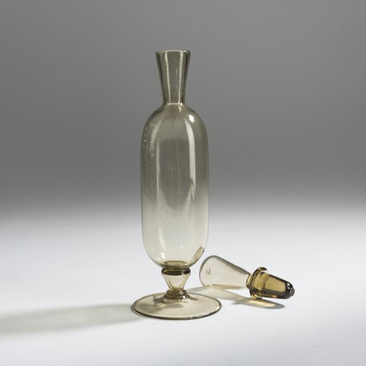 Bild 1 zu Objekt, Bottle with stopper 'Transparenti', c. 1932, Vittorio Zecchin, A.Ve.M., Murano, 158C 773