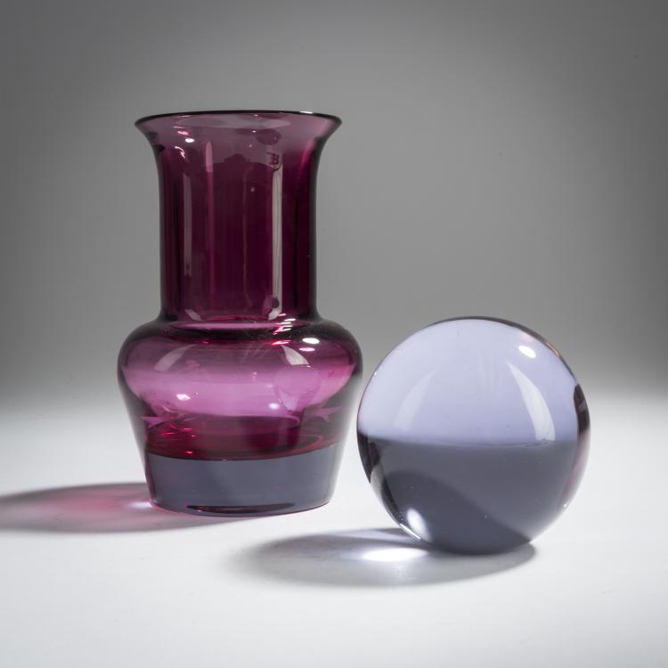Bild 1 zu Objekt, 'Sommerso rubino violetto' bottle, 1969, Mario Pinzoni, Seguso Vetri d'Arte, Murano, 158C 939