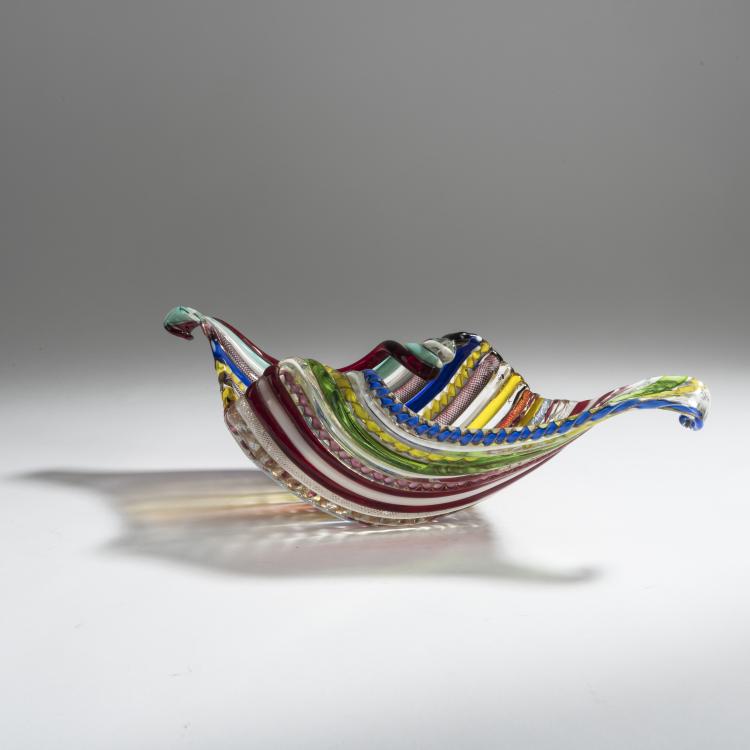 Hauptbild zu Objekt, 'A canne' bowl, c. 1955, Anzolo Fuga, A.Ve.M., Murano, 158C 955