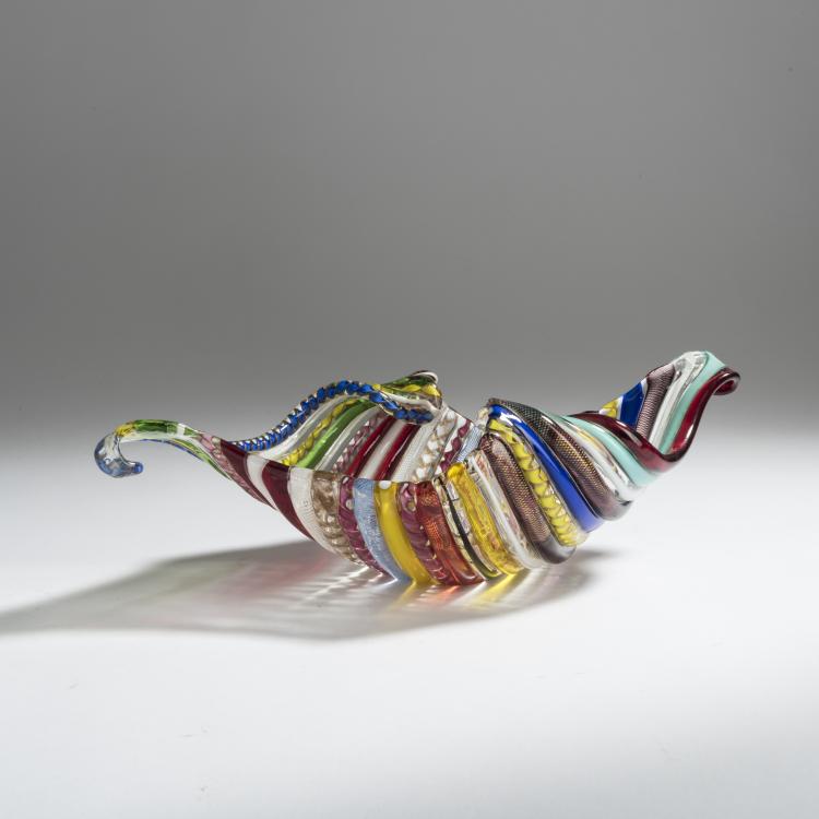 Bild 1 zu Objekt, 'A canne' bowl, c. 1955, Anzolo Fuga, A.Ve.M., Murano, 158C 955
