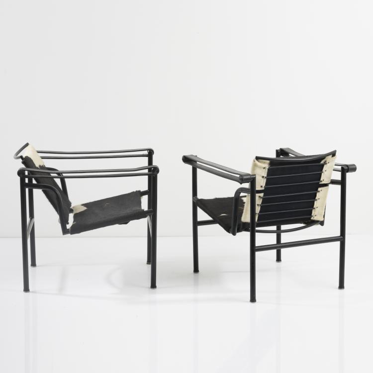 Bild 1 zu Objekt, 2 'LC 1' armchairs, 1928, Cassina, Mailand (zugeschrieben), 158B 347