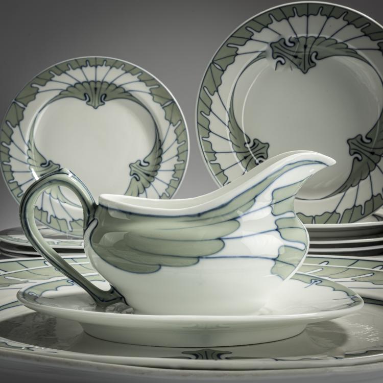 Bild 1 zu Objekt, Speiseservice 'Fl&uuml;gelmuster', 1901, Rudolf Hentschel, Meissen, KPM, 159C 516