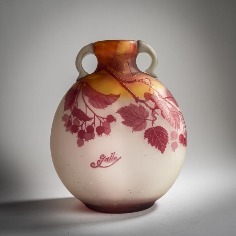 Bild 1 zu Objekt, Henkelvase 'Groseilles', 1908-20, Gall&eacute;, Etablissements, Nancy, 159B 189