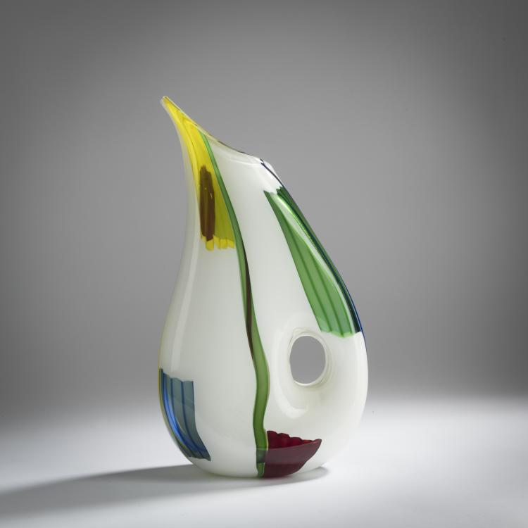 Bild 1 zu Objekt, 'Bandierine' vase, 1956, Anzolo Fuga, A.Ve.M., Murano, 158C 958