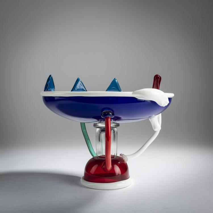 Hauptbild zu Objekt, 'Sol' fruit bowl , 1982, Ettore Sottsass, Compagnia Vetraria Muranese srl, Venedig; Memphis, Mailand, 158A 279