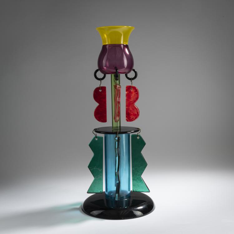 Hauptbild zu Objekt, 'Clesitera' object, 1986, Ettore Sottsass, Toso Vetri d'Arte, Murano f&uuml;r Memphis, Mailand, 158A 282