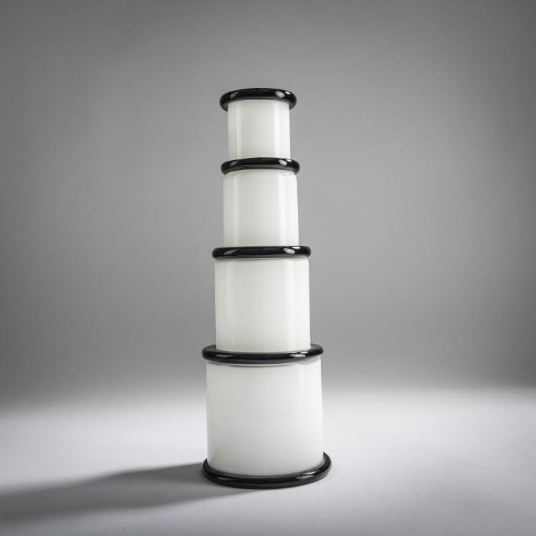 Bild 1 zu Objekt, 'Morosina' vase, 1974, Ettore Sottsass, Vetreria Vistosi, Murano, 158A 278