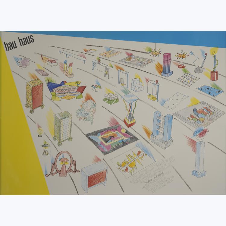 Bild 1 zu Objekt, Zwei Plakate 'bau. haus' und 'Studio Alchymia', um 1981, 158A 116