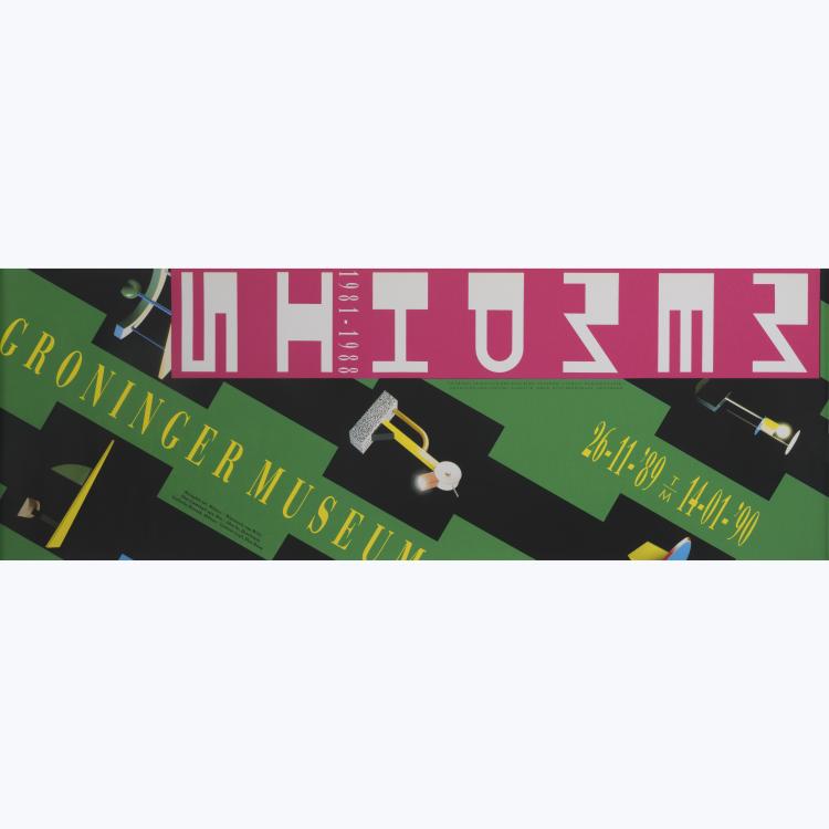 Bild 1 zu Objekt, Drei Plakate 'Memphis, Groninger Museum', 1989, Mike Bink,Swip Stolk, Memphis, Mailand, 158A 119