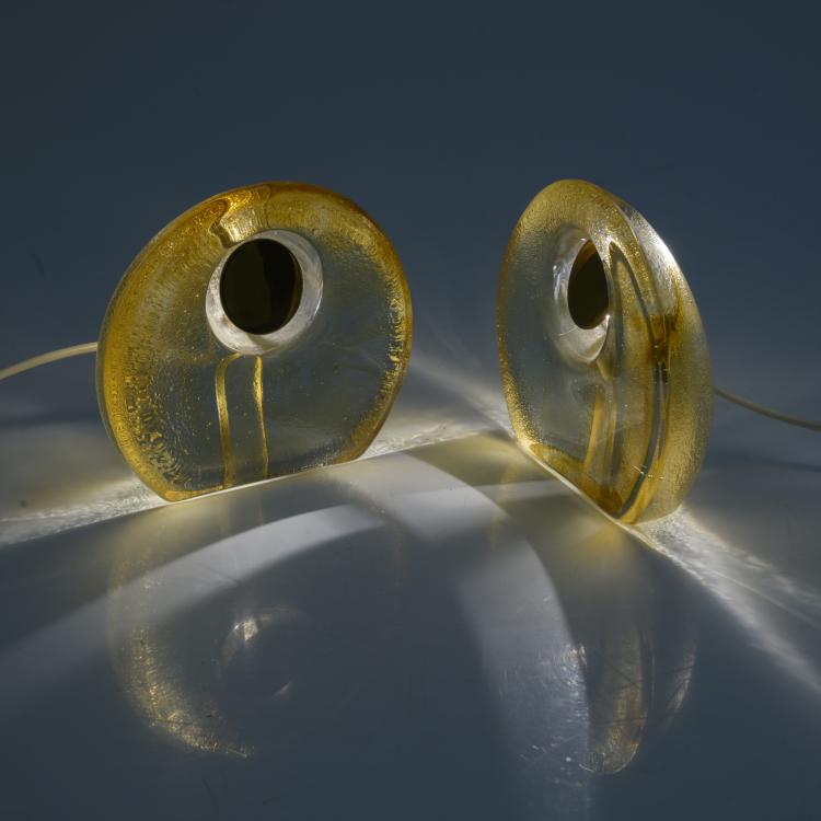 Hauptbild zu Objekt, 2 table lights, 1980s, Deutschland, 158B 543