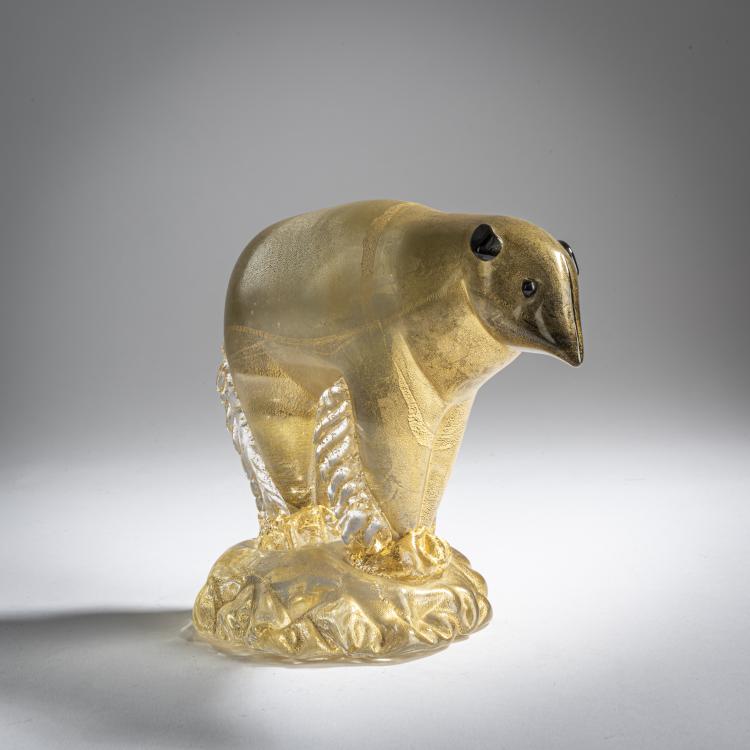 Bild 1 zu Objekt, Polar bear, c. 1947, A.Ve.M., Murano, 158C 948