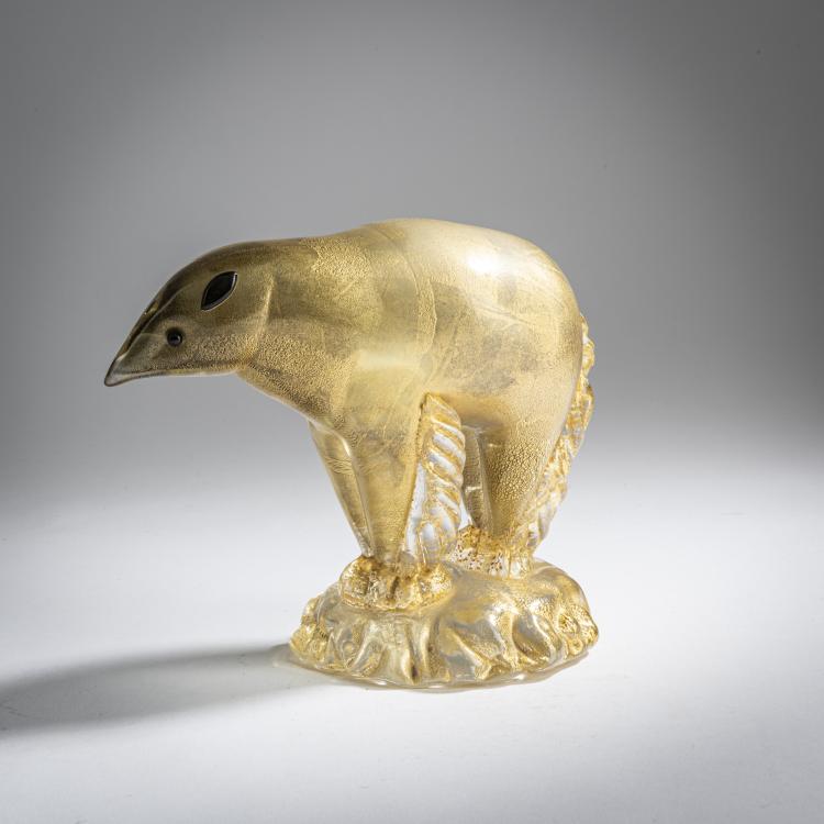 Bild 2 zu Objekt, Polar bear, c. 1947, A.Ve.M., Murano, 158C 948