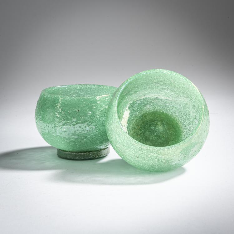 Bild 2 zu Objekt, Two 'Pulegoso' bowls, c. 1930, Napoleone Martinuzzi, Venini & C., Murano, 158C 793
