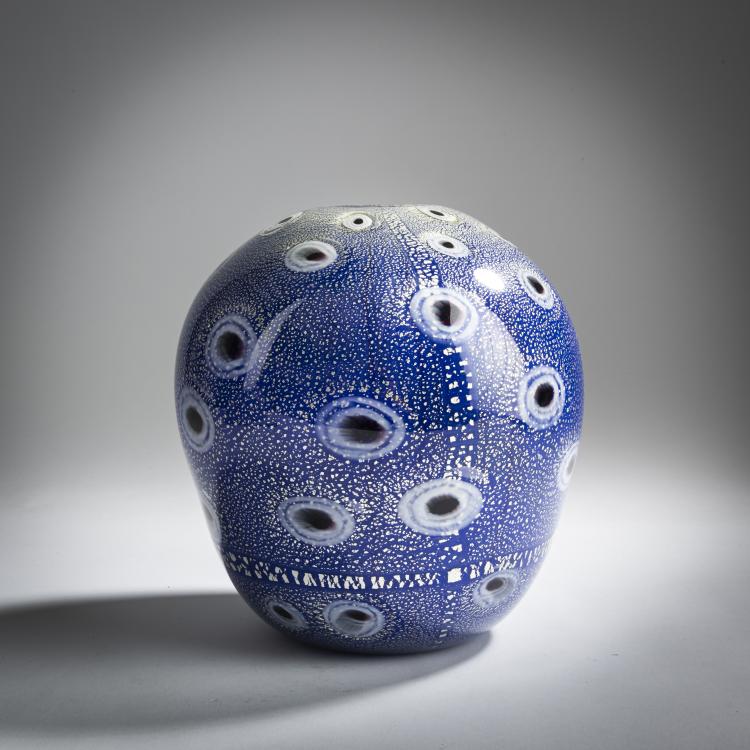 Hauptbild zu Objekt, 'A reazione policrome' vase, c. 1952, Giulio Radi, A.Ve.M., Murano, 158C 953