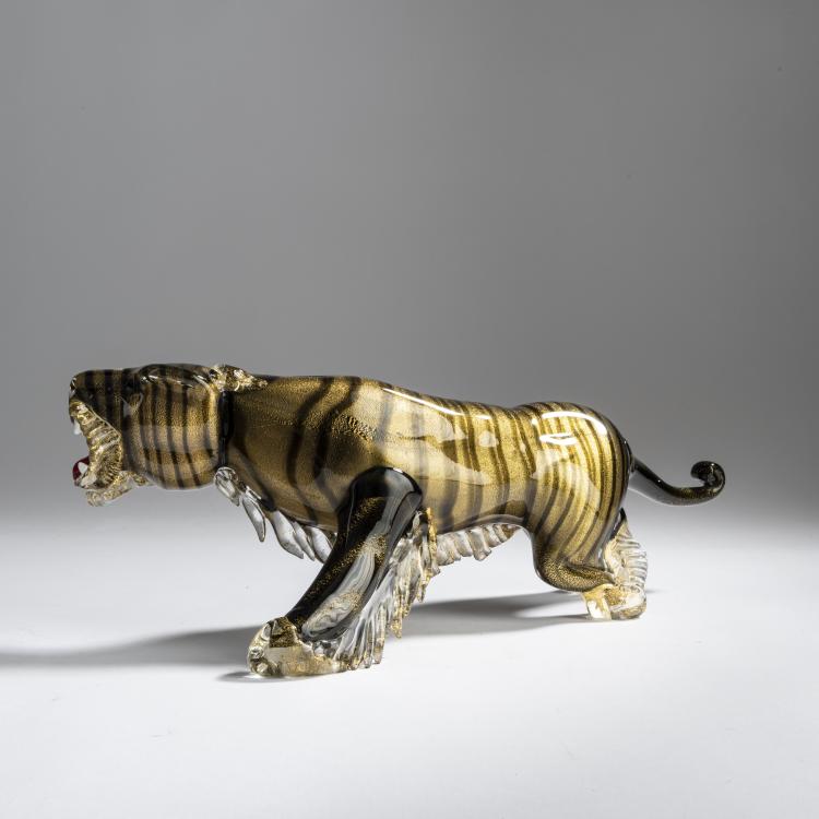Hauptbild zu Objekt, Tiger, c. 1948, A.Ve.M., Murano, 158C 949