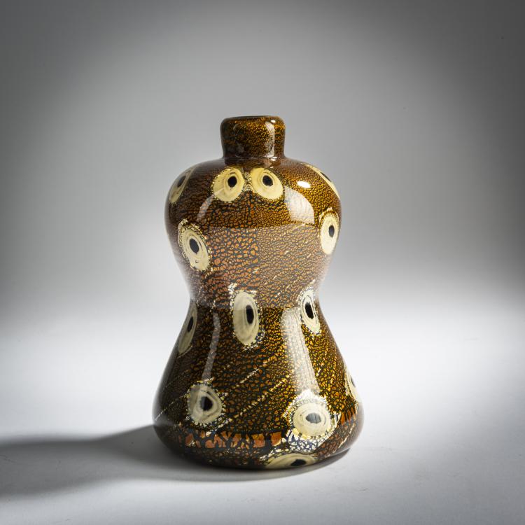 Hauptbild zu Objekt, 'A reazione policrome' vase, c. 1952, Giulio Radi, A.Ve.M., Murano, 158C 954