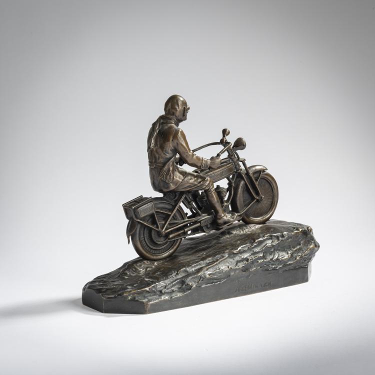 Hauptbild zu Objekt, Motorcyclist, 1920s, Richard Thuss, Argentor, Wien, 159C 397