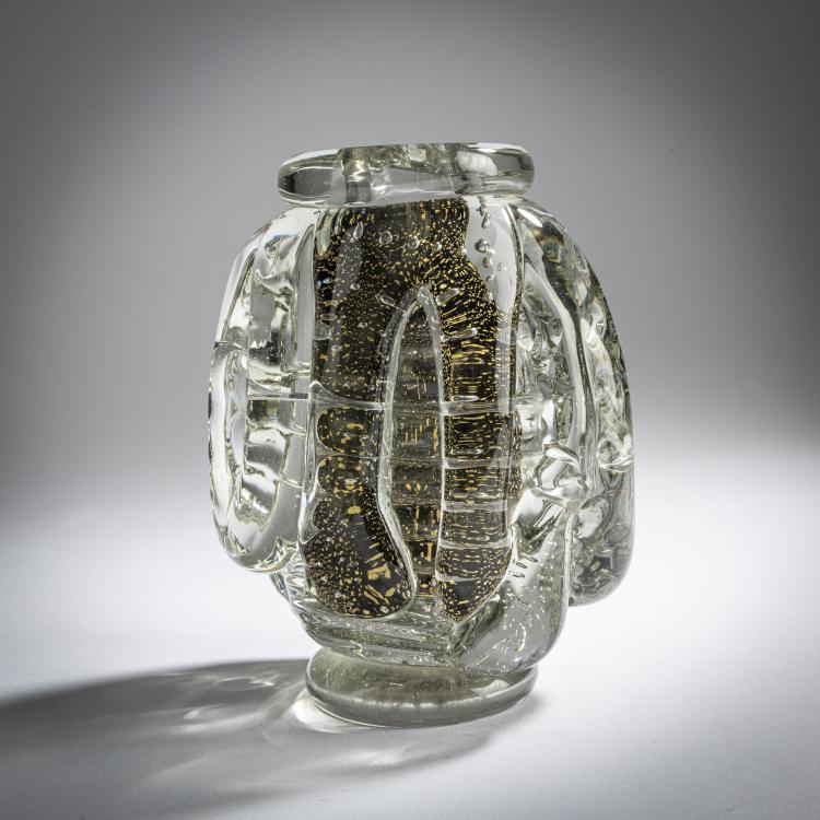 Hauptbild zu Objekt, 'Grigio oro' vase, 1936, Flavio Poli, Seguso Vetri d'Arte, Murano, 158C 903