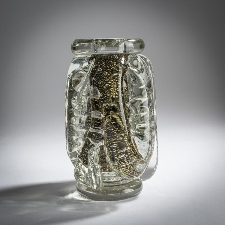 Bild 1 zu Objekt, 'Grigio oro' vase, 1936, Flavio Poli, Seguso Vetri d'Arte, Murano, 158C 903