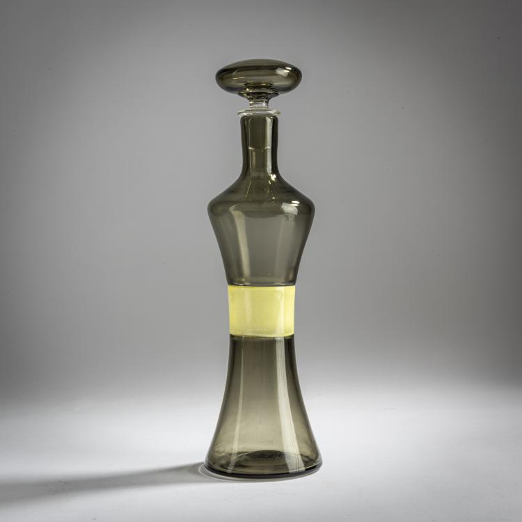 Hauptbild zu Objekt, 'Doppio incalmo' bottle with stopper,  1959, Paolo Venini, Venini & C., Murano, 158C 841
