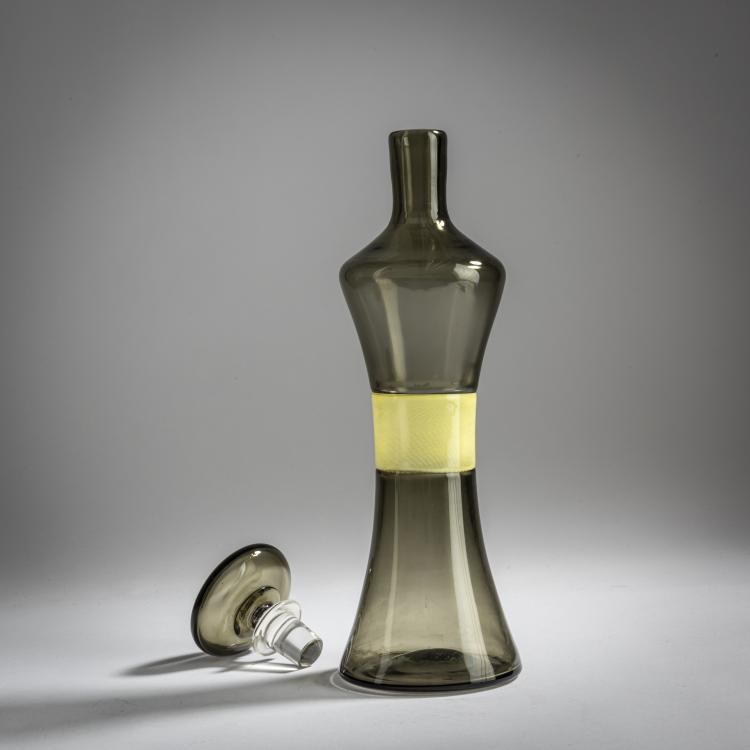 Bild 1 zu Objekt, 'Doppio incalmo' bottle with stopper,  1959, Paolo Venini, Venini & C., Murano, 158C 841