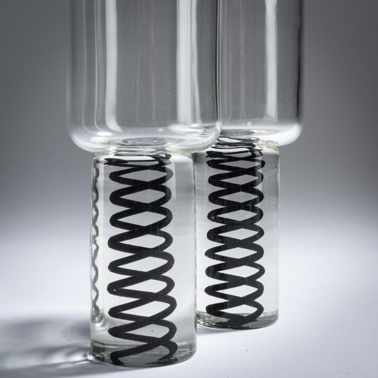 Bild 1 zu Objekt, Two 'Philips' glasses, 1965, Ludovico Diaz de Santillana, Venini & C., Murano, 158C 849
