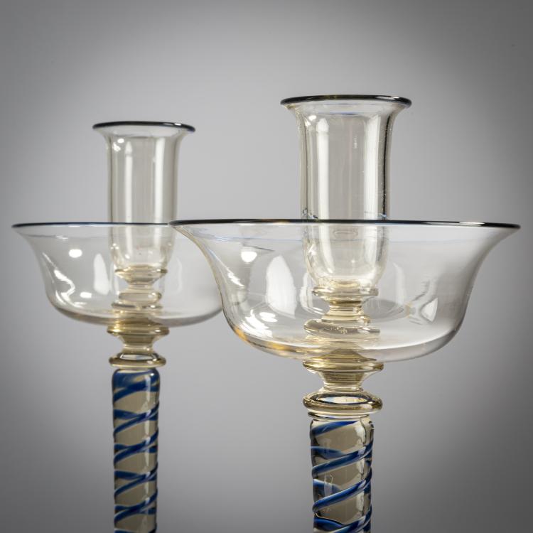 Bild 1 zu Objekt, Paar Kerzenleuchter, um 1925, Murano, 158C 781