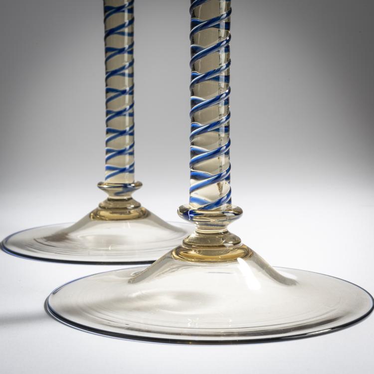 Bild 2 zu Objekt, Paar Kerzenleuchter, um 1925, Murano, 158C 781