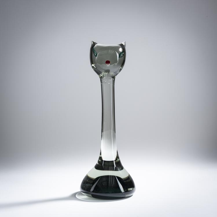 Hauptbild zu Objekt, Cat from the 'Moonlight cat' series, 1960s, Antonio Da Ros, Cenedese, Gino, Murano, 158C 985
