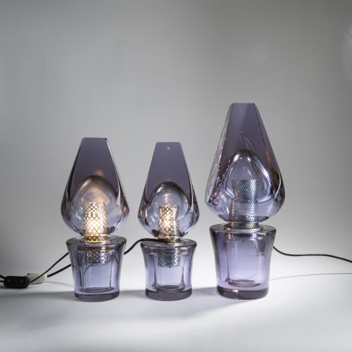 3 table lights, c. 1960