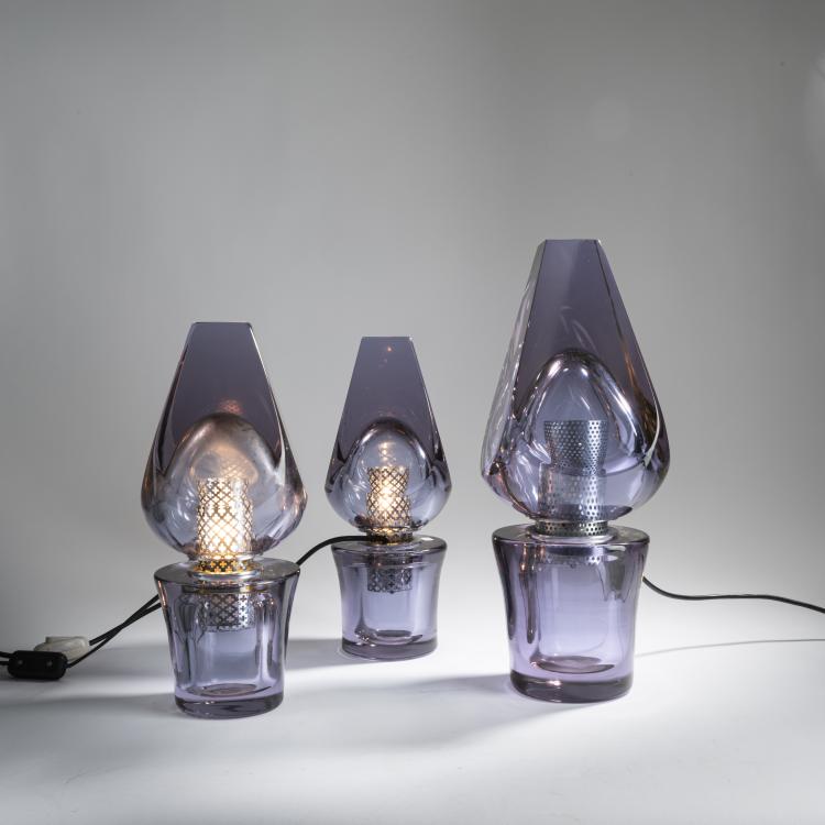 Bild 3 zu Objekt, 3 table lights, c. 1960, Flavio Poli, Seguso Vetri d'Arte, Murano, 158A 185