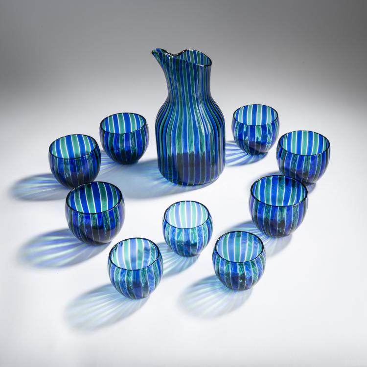 Bild 1 zu Objekt, Jug and 9 glasses, 1946/47, Gio Ponti, Venini & C., Murano, 158C 814