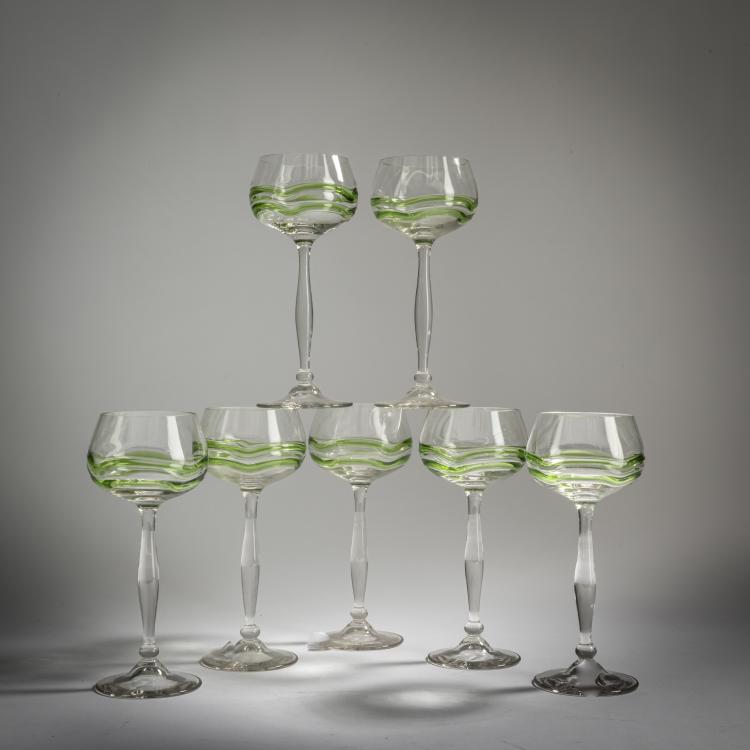 Bild 1 zu Objekt, Sieben Weingl&auml;ser, um 1904, Theresienthal, 159B 330