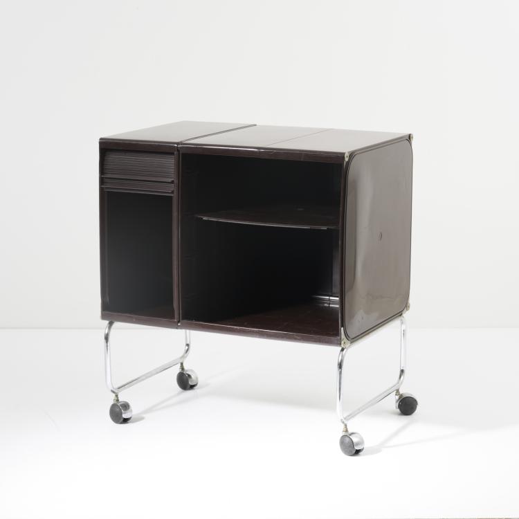 Hauptbild zu Objekt, Kleines Schr&auml;nkchen auf Rollen 'Square Plastic System', 1969, Joe Colombo, Elco, Scorz&egrave;, 158A 193