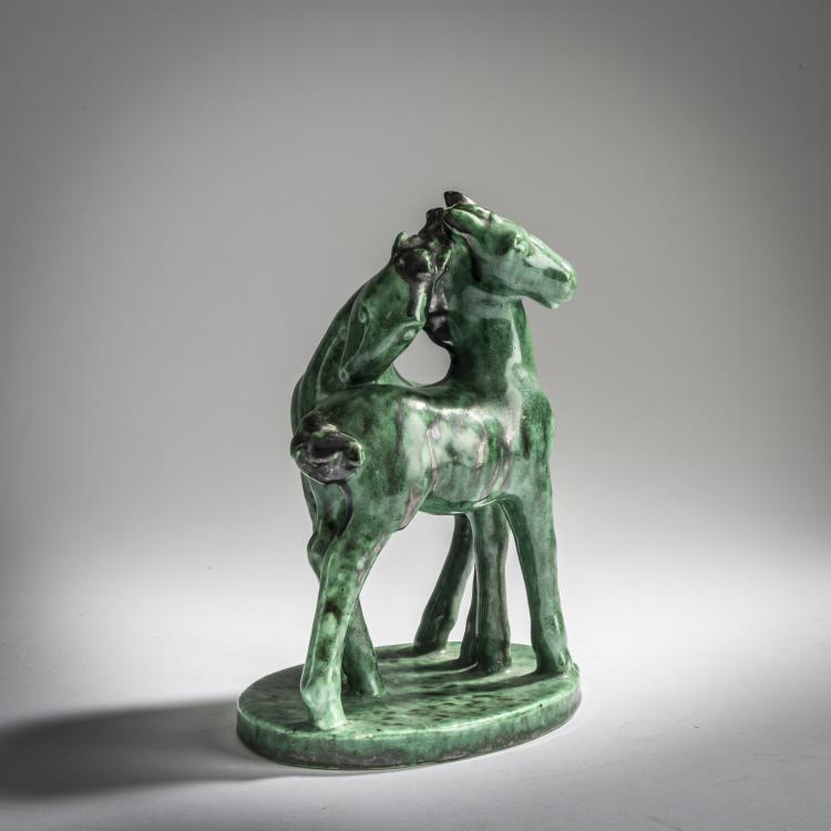 Bild 1 zu Objekt, Two horses, 1928/29, Ernst Weber, Goldscheider, Wien, 159C 560