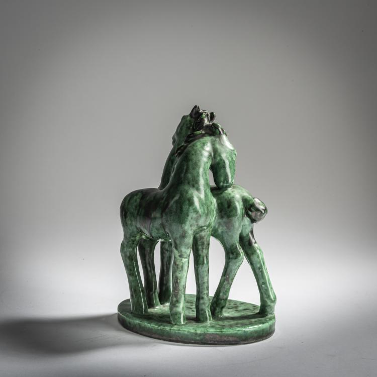 Bild 2 zu Objekt, Two horses, 1928/29, Ernst Weber, Goldscheider, Wien, 159C 560