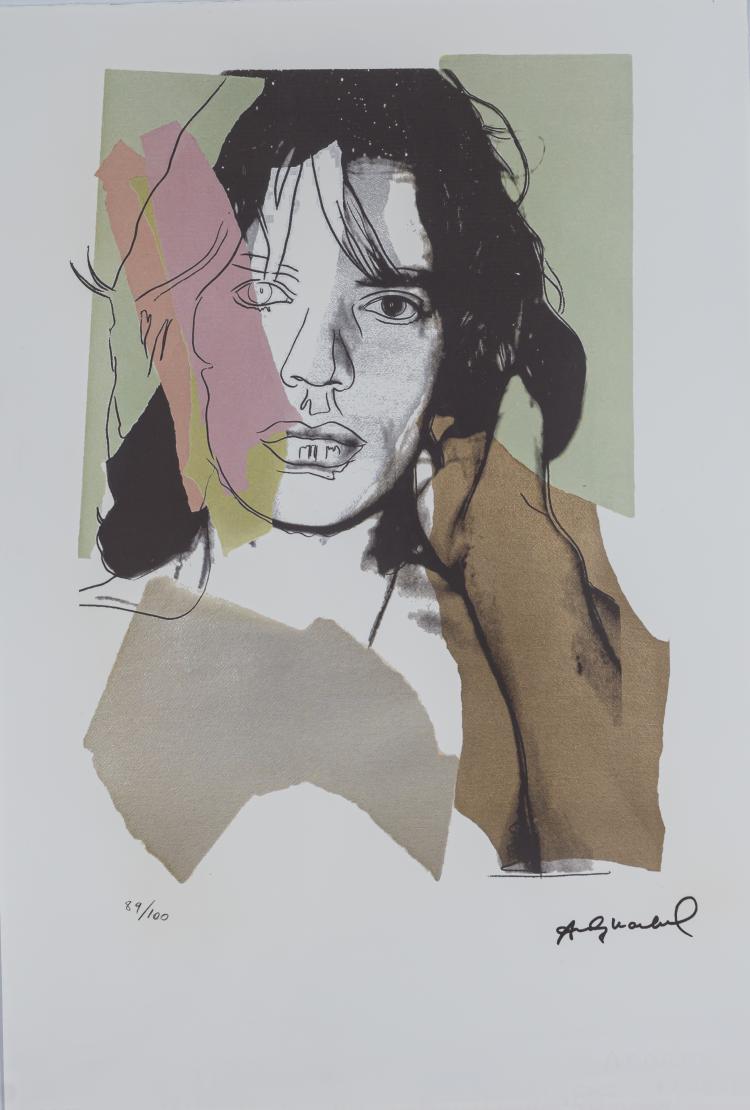 Hauptbild zu Objekt, Poster nach 'Mick Jagger', 1975 (sp&auml;terer Druck), Andy Warhol (nach), Georges Israel Editeur, Paris, 160C 520