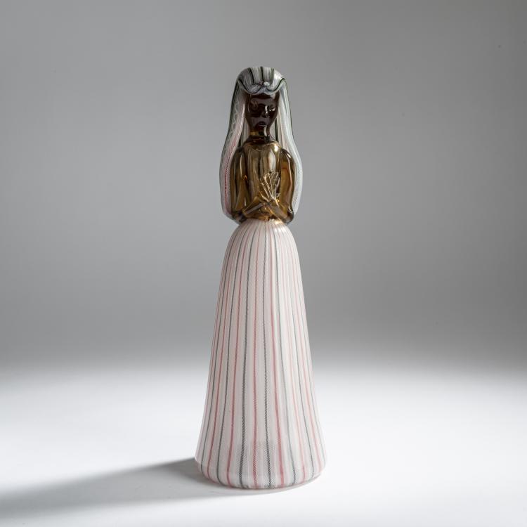 Hauptbild zu Objekt, Figure from the 'Costumi regionali' series, c. 1949, Fulvio Bianconi, Venini & C., Murano, 158C 820